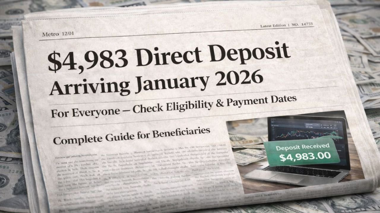 $4,983 Direct Deposit Coming in January 2026 for Everyone? Know Eligibility, Facts, and Payment Reality