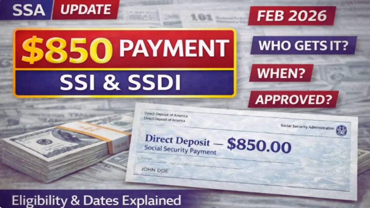 February 2026 SSI and SSDI $850 Payments: Who Qualifies and What to Expect